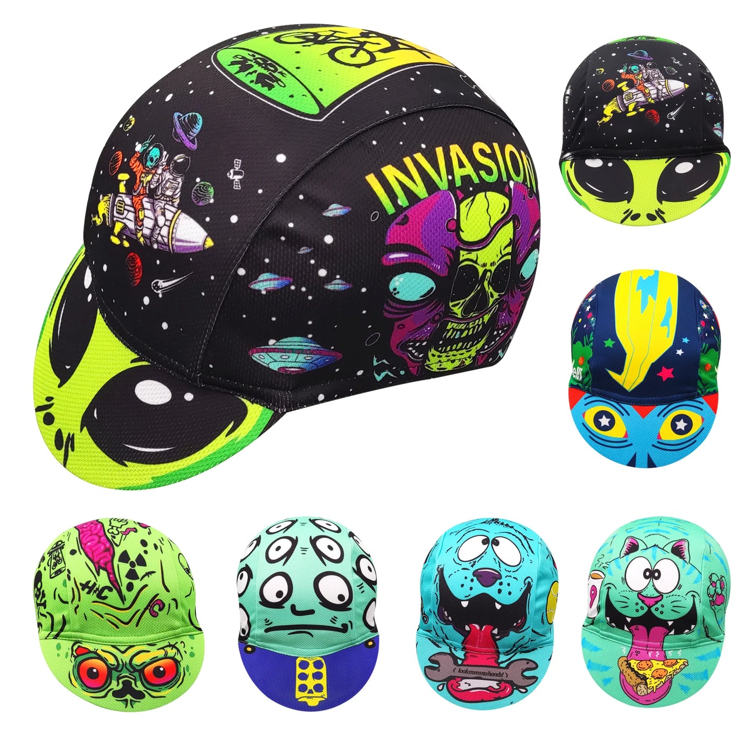 men-women-colorful-cartoon-print-outdoor-hat