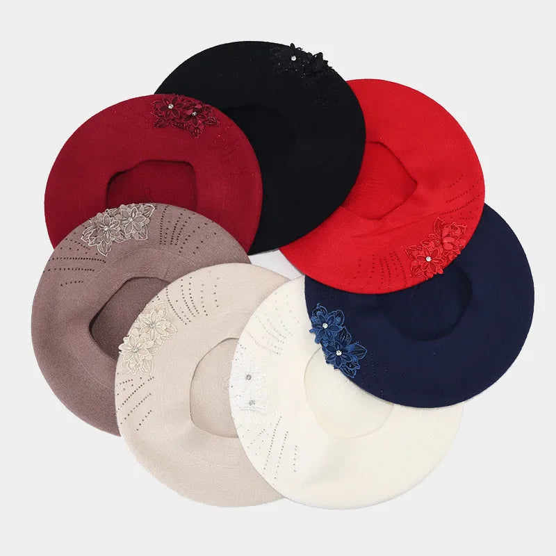 painter-hat-classic-retro-flowers