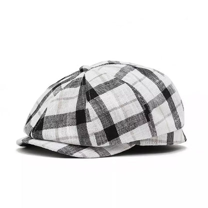 newsie-bakerboy-paperboy-cabbie-hat-plaid-retro