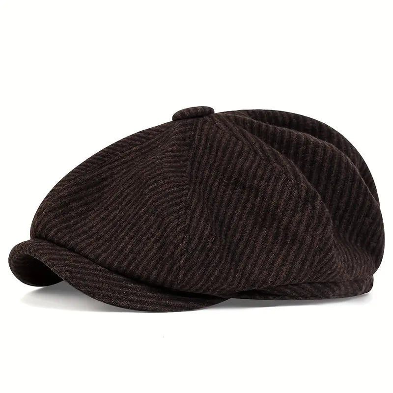 Men-Women-Striped-Summer-Winter-Newsie-Bakerboy-Paperboy-Cabbie-Hat