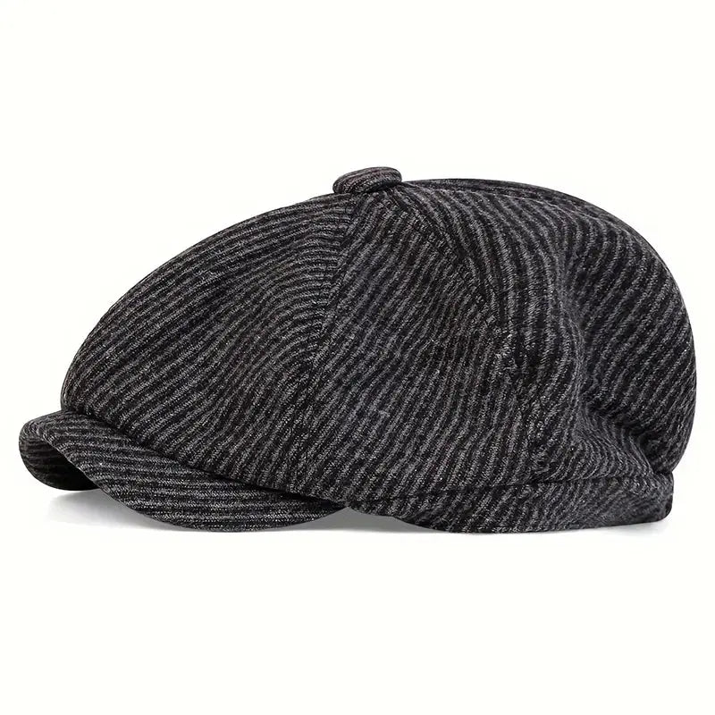 Men-Women-Striped-Summer-Winter-Newsie-Bakerboy-Paperboy-Cabbie-Hat