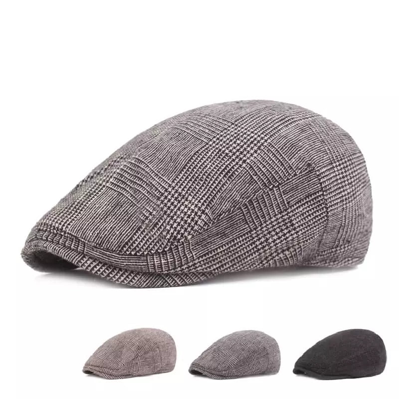 Baxley Plaid Cotton Flat Cap