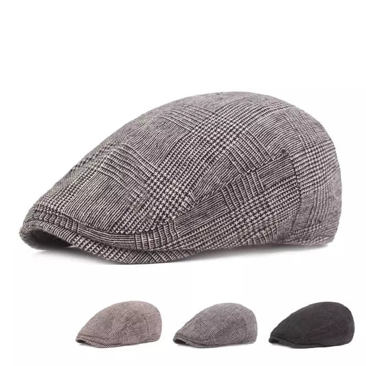 Baxley Plaid Cotton Flat Cap