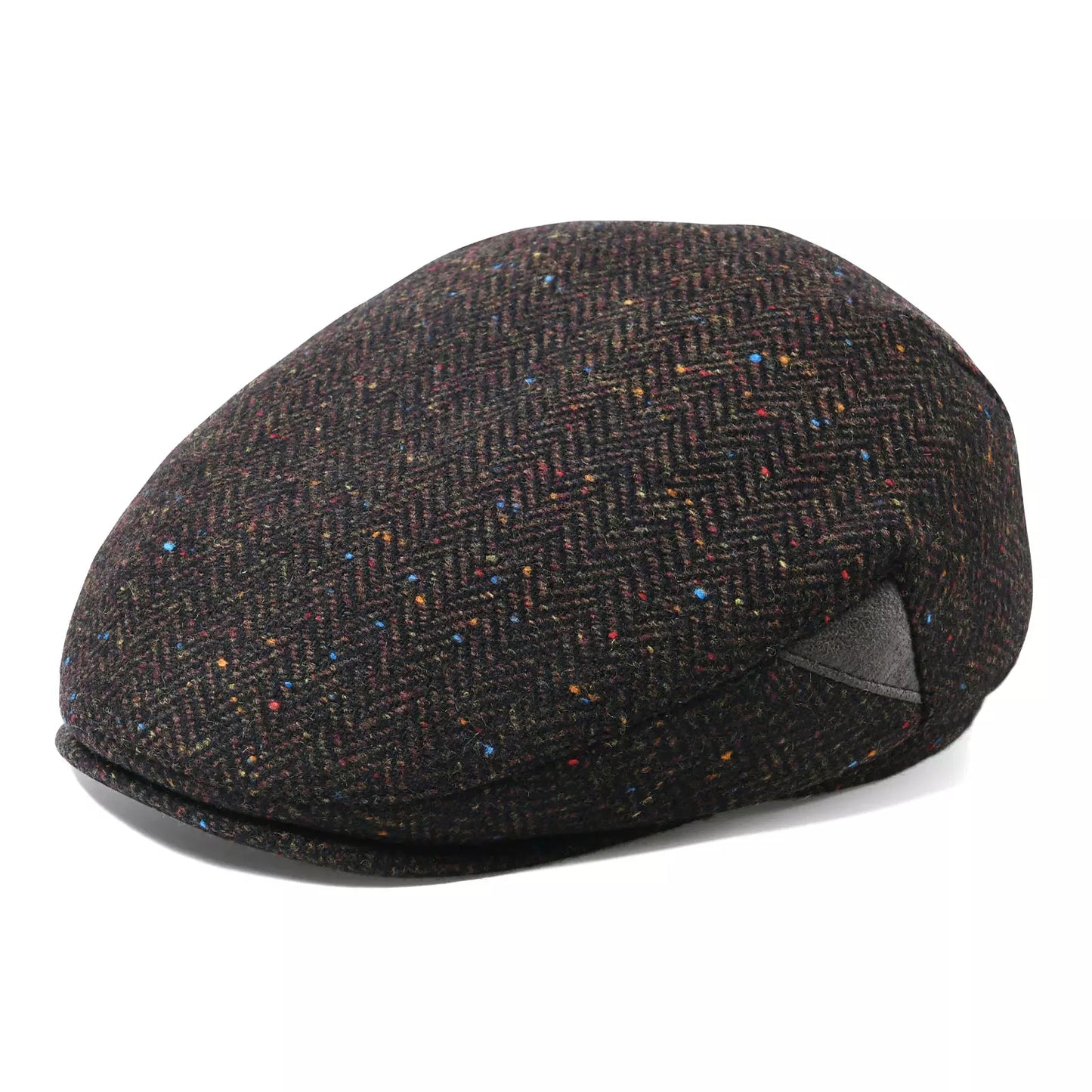 Bellevue Herringbone Wool Flat Cap