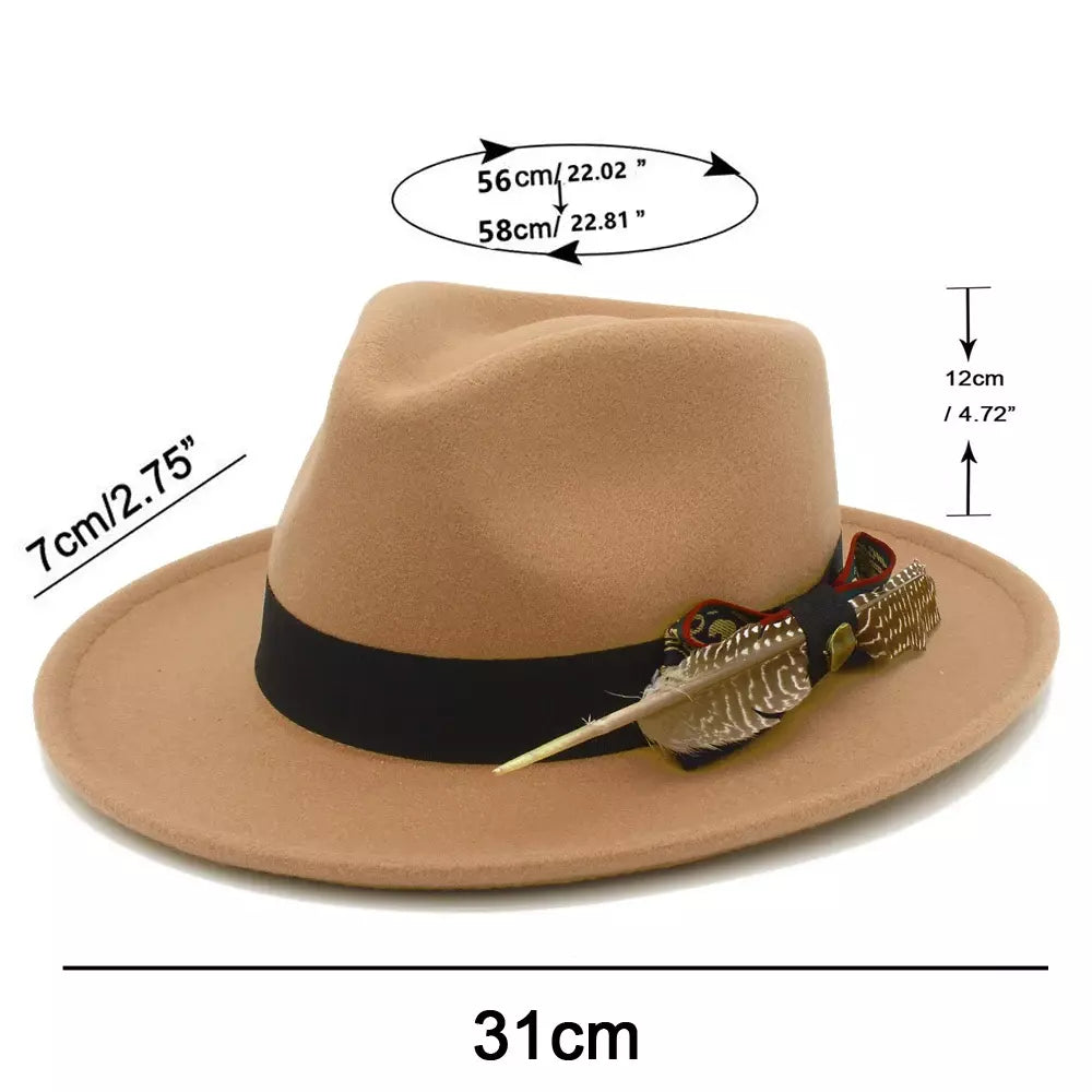 Benson Feathers Fedora Hat