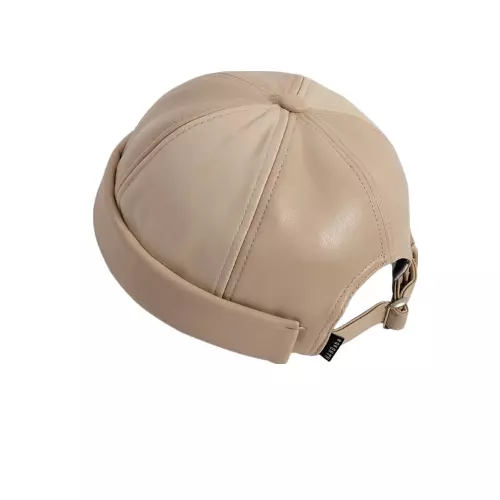 Bicolor Leather Docker Cap