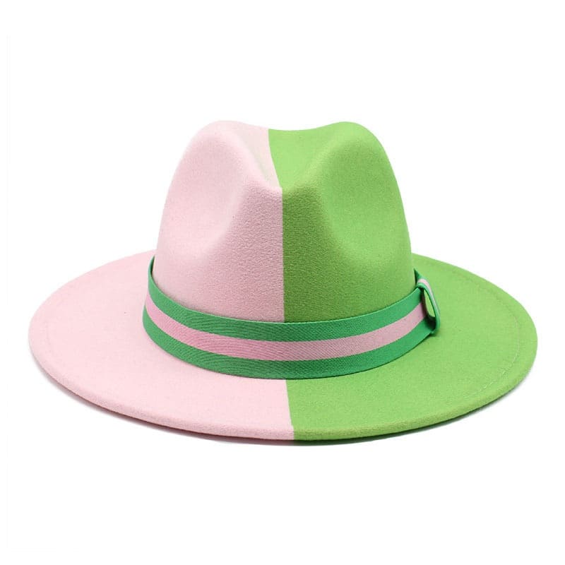 Bicolor Summer Fedora Hat