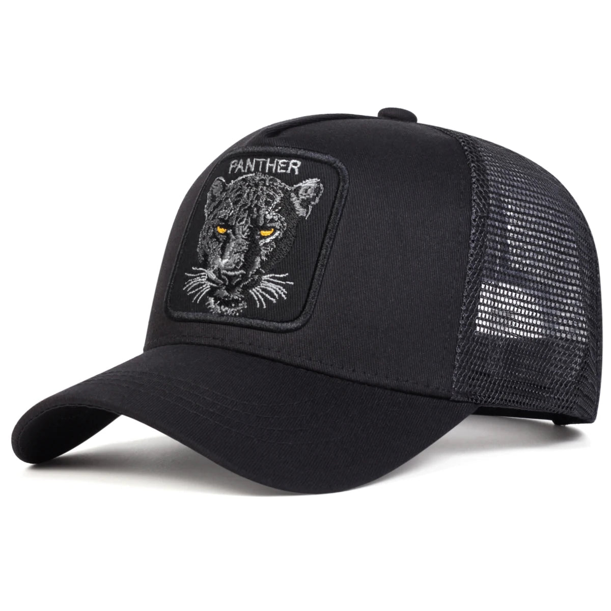 Animal-Wild-Cat-Predator-Artistic-Veggie-Dark-Retro-Vintage-Men-Women-Mesh-Baseball-Hat