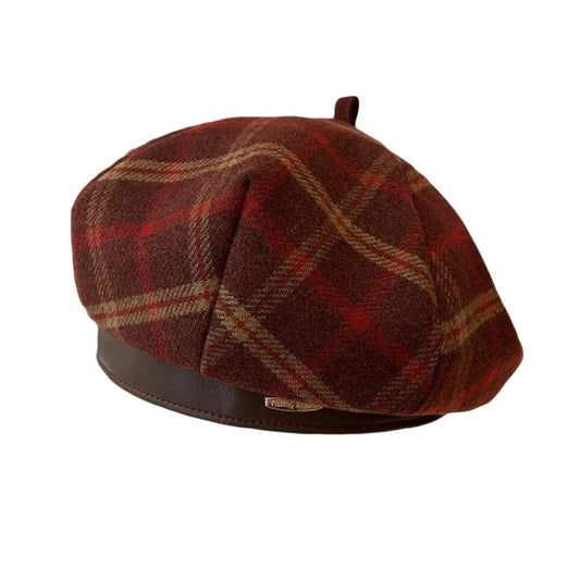 girl-retro-vintage-classic-checked-hat