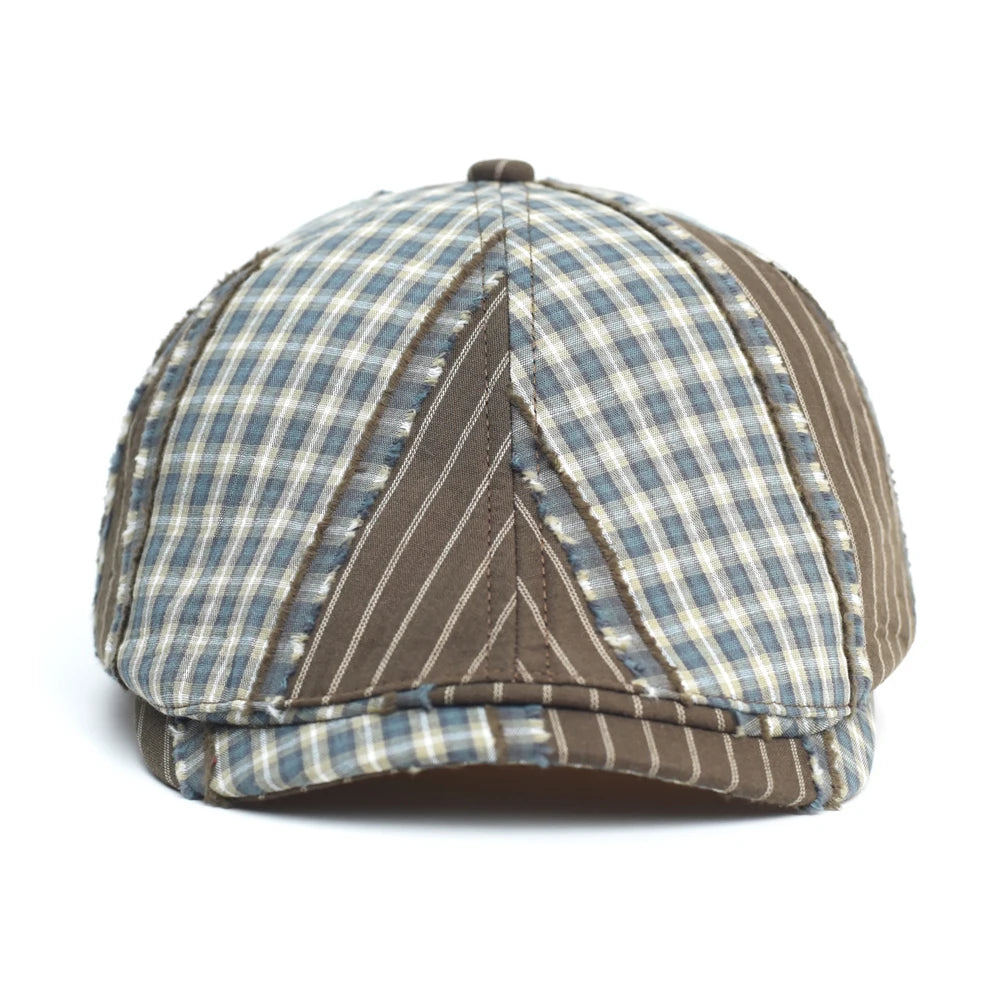 men-women-cotton-plaid-striped-vintage-ivy-gatsby-cabbie-paddy-hat
