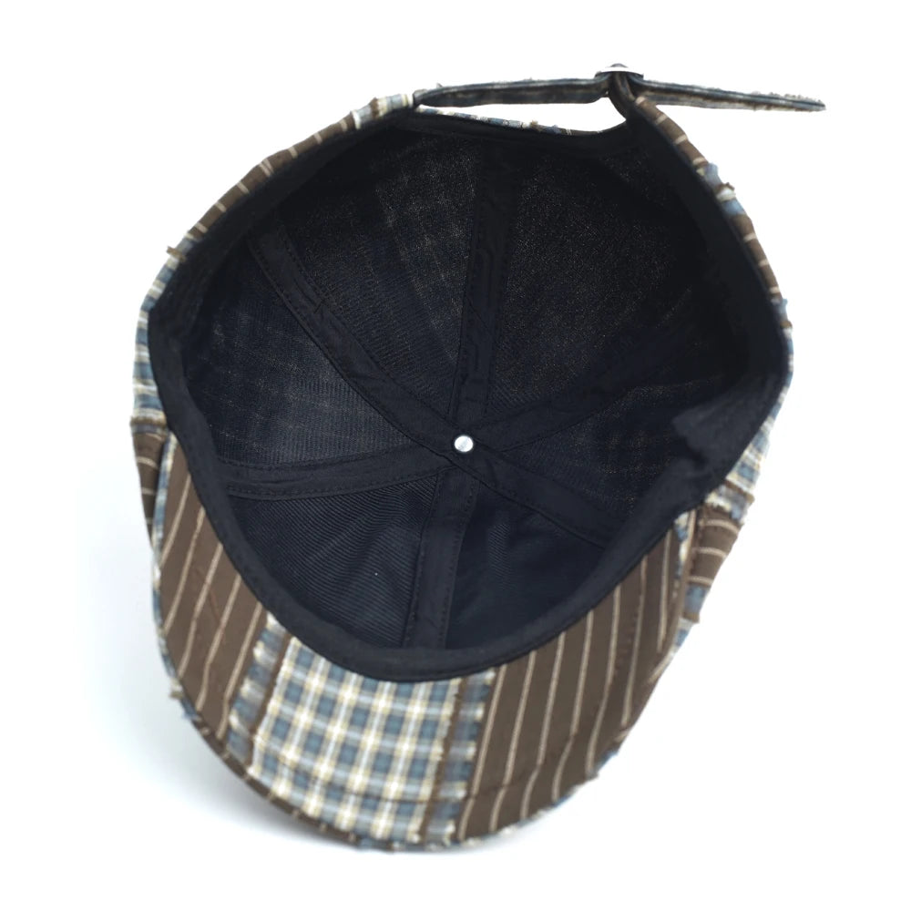 men-women-cotton-plaid-striped-vintage-ivy-gatsby-cabbie-paddy-hat