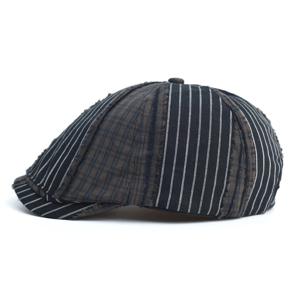 men-women-cotton-plaid-striped-vintage-ivy-gatsby-cabbie-paddy-hat