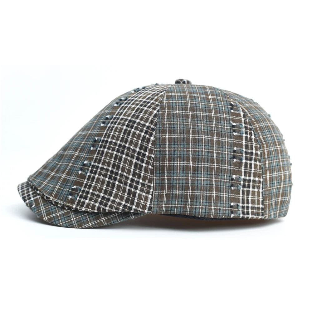 men-women-cotton-plaid-striped-vintage-ivy-gatsby-cabbie-paddy-hat