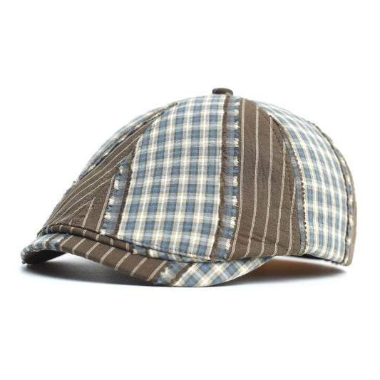men-women-cotton-plaid-striped-vintage-ivy-gatsby-cabbie-paddy-hat