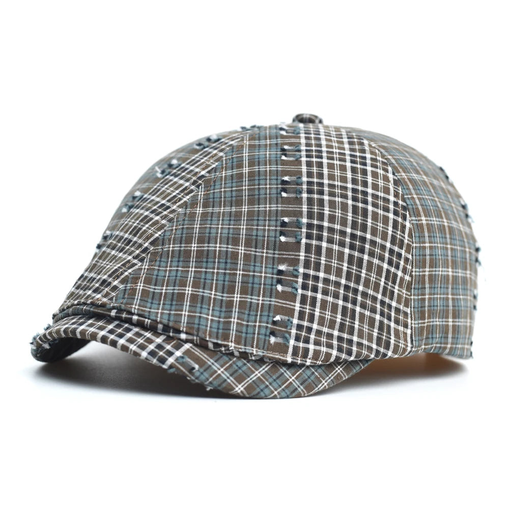 men-women-cotton-plaid-striped-vintage-ivy-gatsby-cabbie-paddy-hat