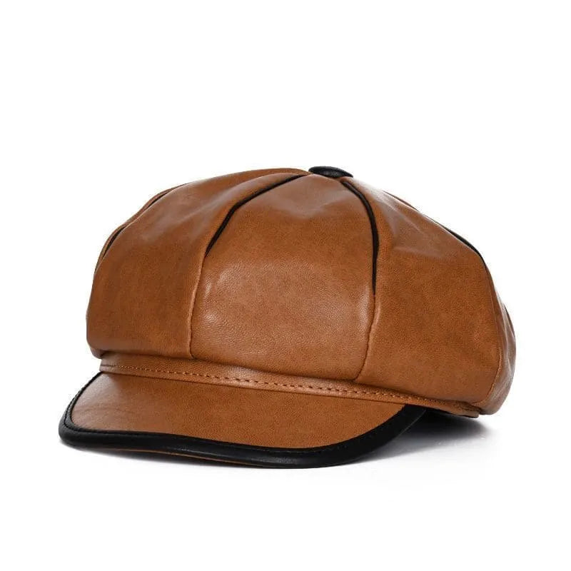 newsie-bakerboy-paperboy-cabbie-hat-pure-authentic-leather-sheephide