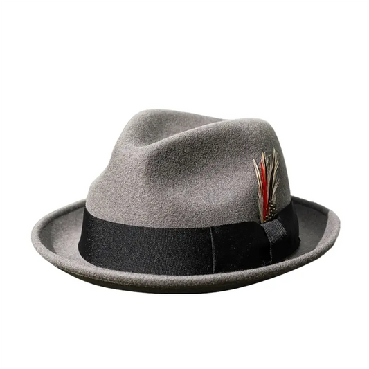 Brunner Feather Wool Fedora Hat