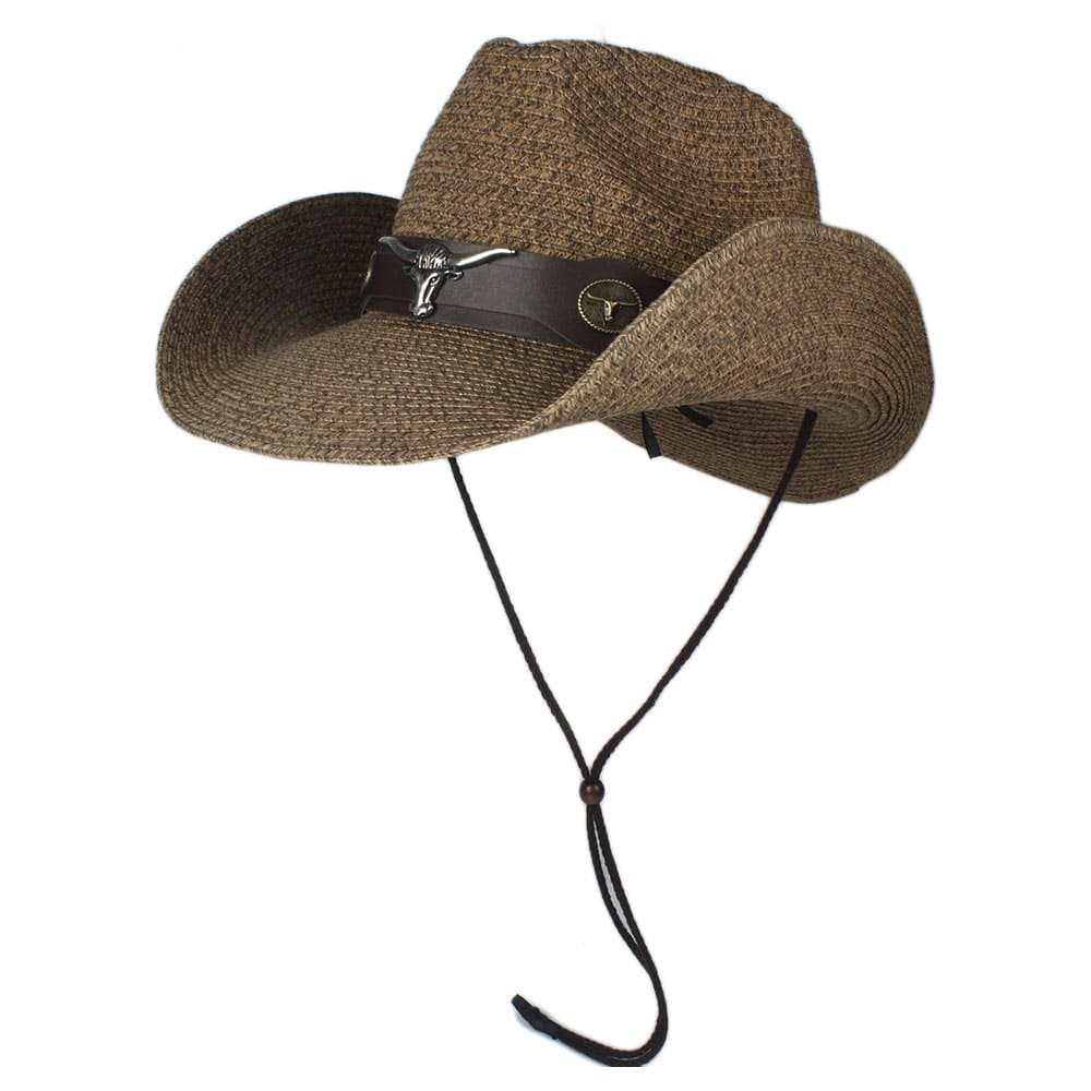 Bullhead Brown Straw Cowboy Hat