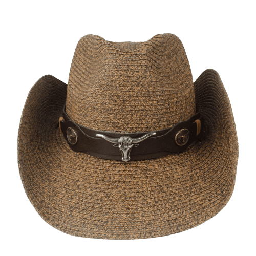 Bullhead Brown Straw Cowboy Hat