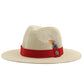 Cannes Feathers Straw Fedora Hat