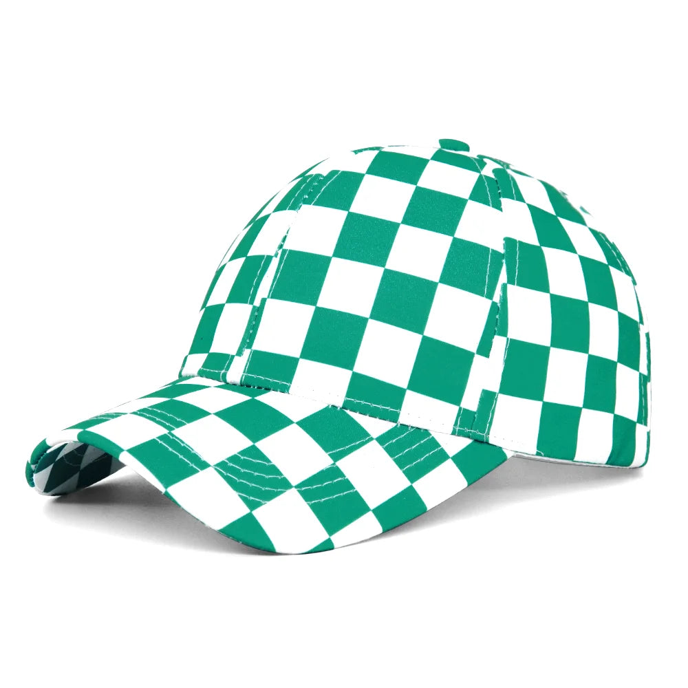 men-women-summer-vintage-plaid-sports-hat