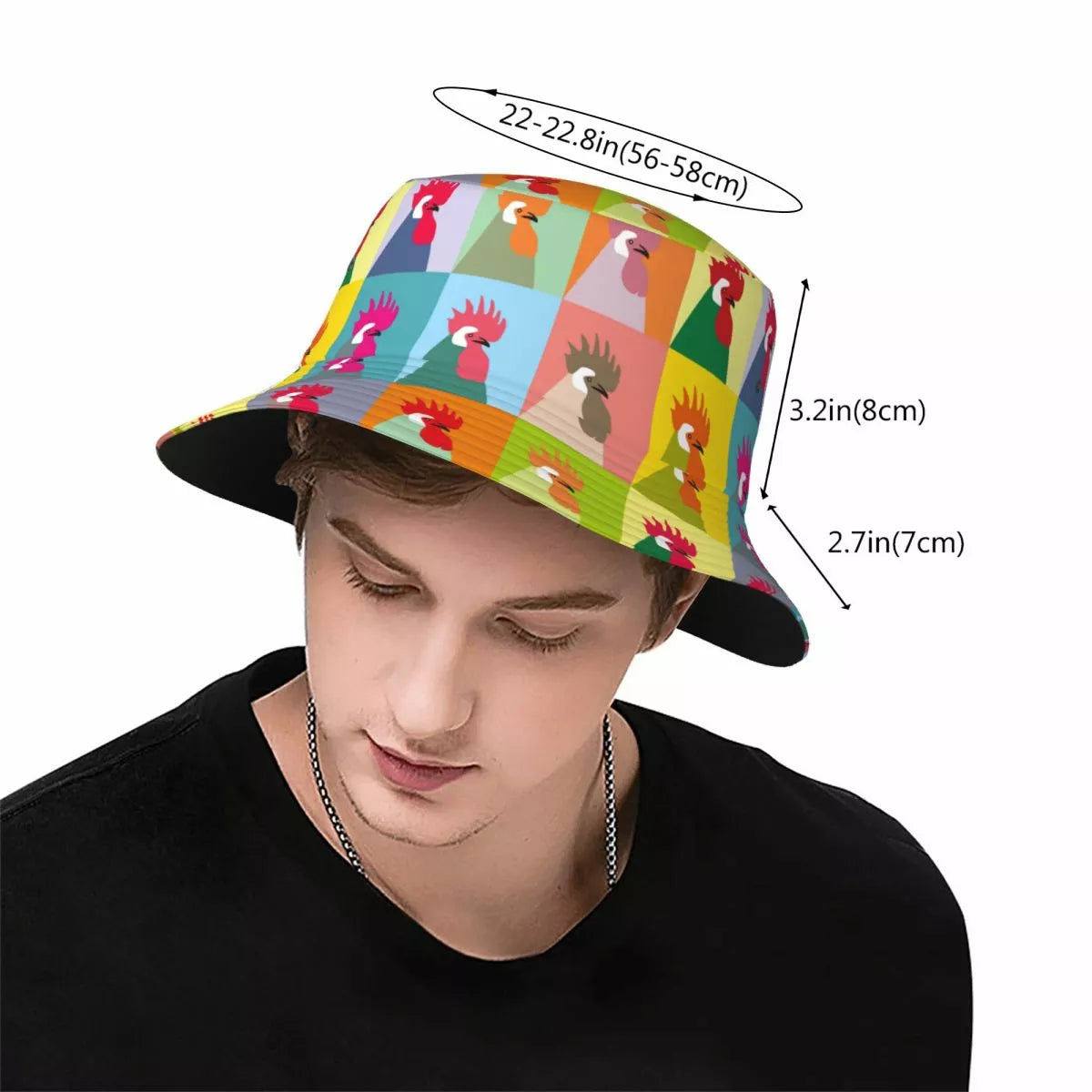 plaid-panels-rooster-fisherman-headwear-cotton