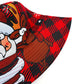 Cartoon-Reindeer-Rudolf-Fun-Winter-Men-Women-Plaid-Fisherman-Hat