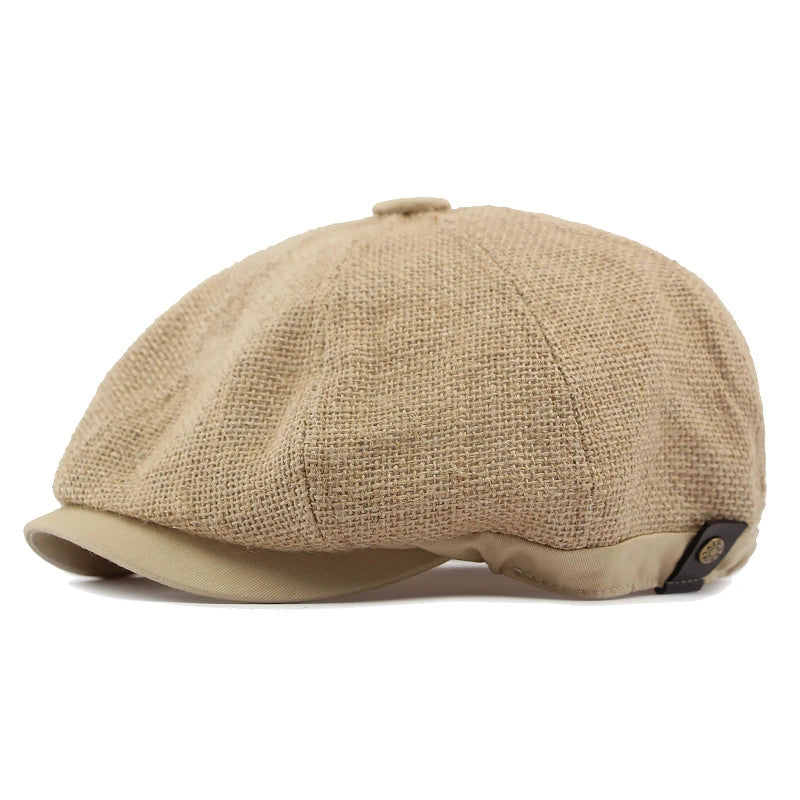 men-women-linen-summer-vintage-retro-newsie-cabbie-hat