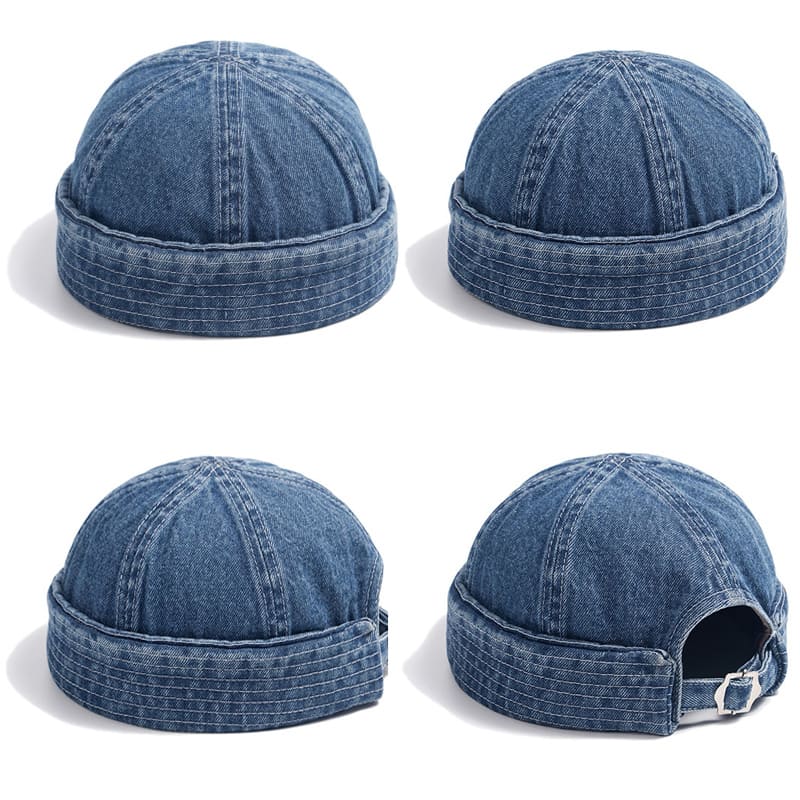 Classic Blue Denim Docker Cap