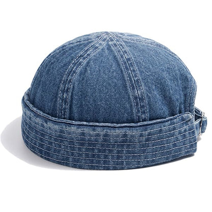 cotton-vintage-washed-adjustable-brimless-hat