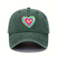 Concentric Hearts Washed Cotton Baseball Cap