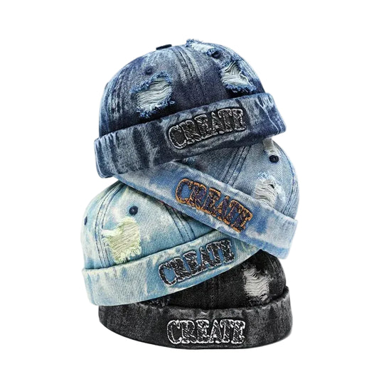 brimless-hat-worn-scratched-unisex-retro-adjustable