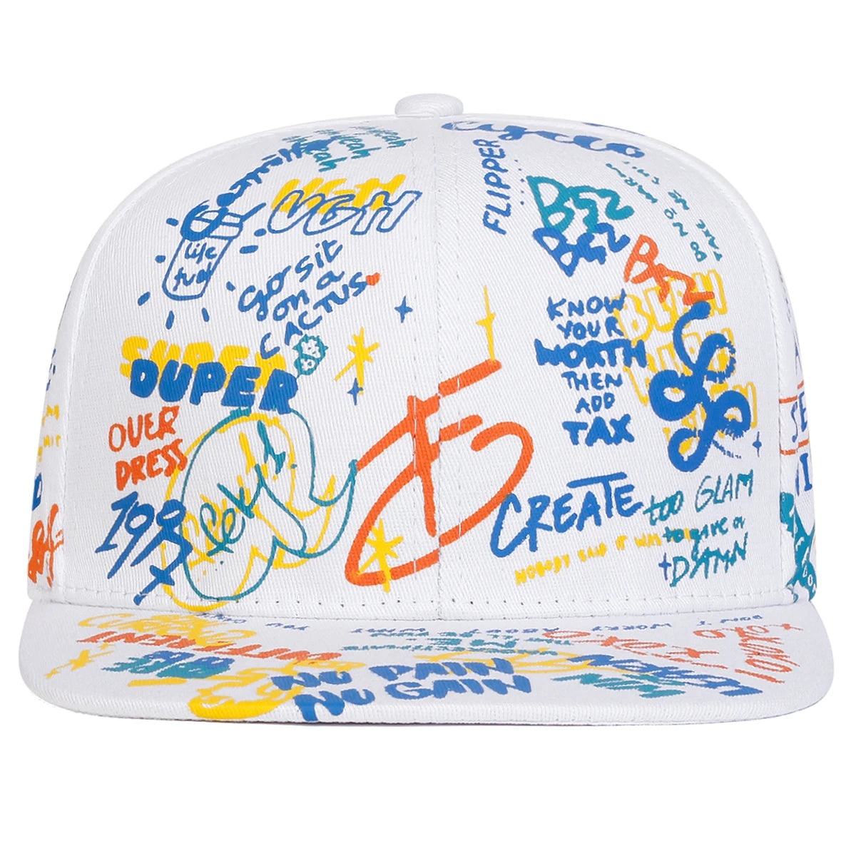 men-women-colorful-urban-flat-brim-hat