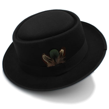 Crosby Feathers Wool Porkpie Hat