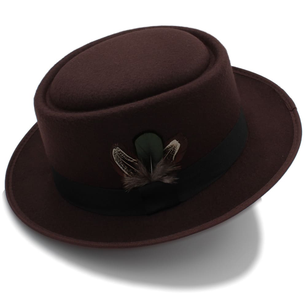 Crosby Feathers Wool Porkpie Hat