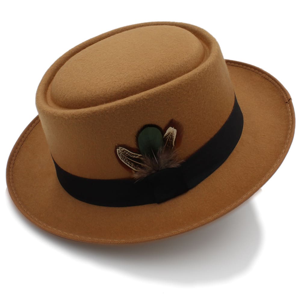 Crosby Feathers Wool Porkpie Hat