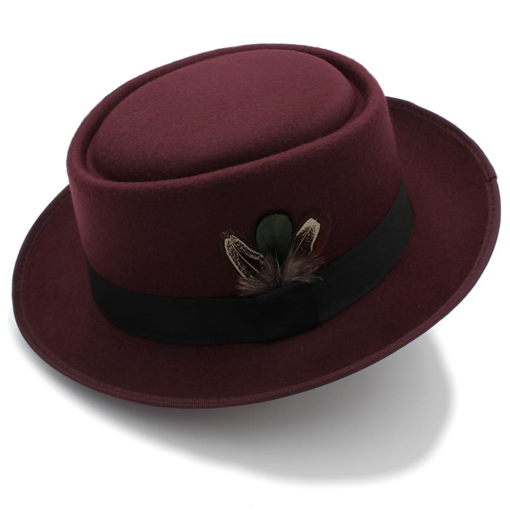 Crosby Feathers Wool Porkpie Hat