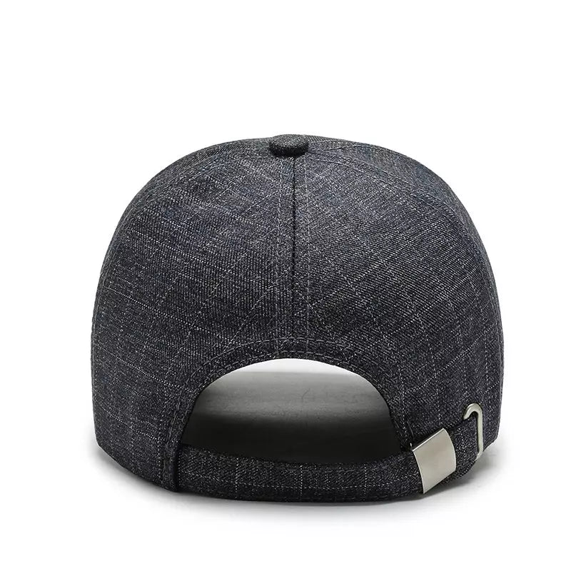 Dark Plaid Baseball Cap