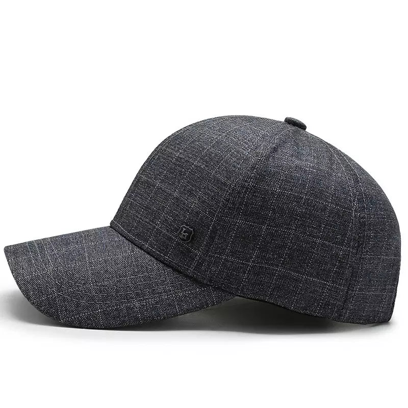 Dark Plaid Baseball Cap