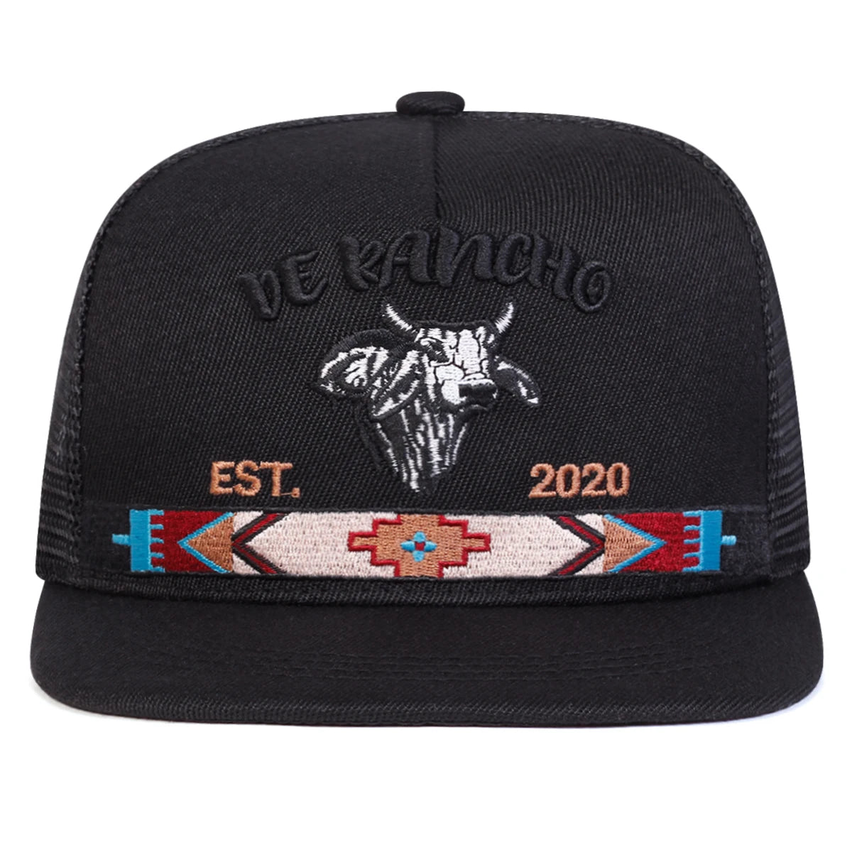 men-women-flat-bill-mesh-western-bullskull-baseball-hat