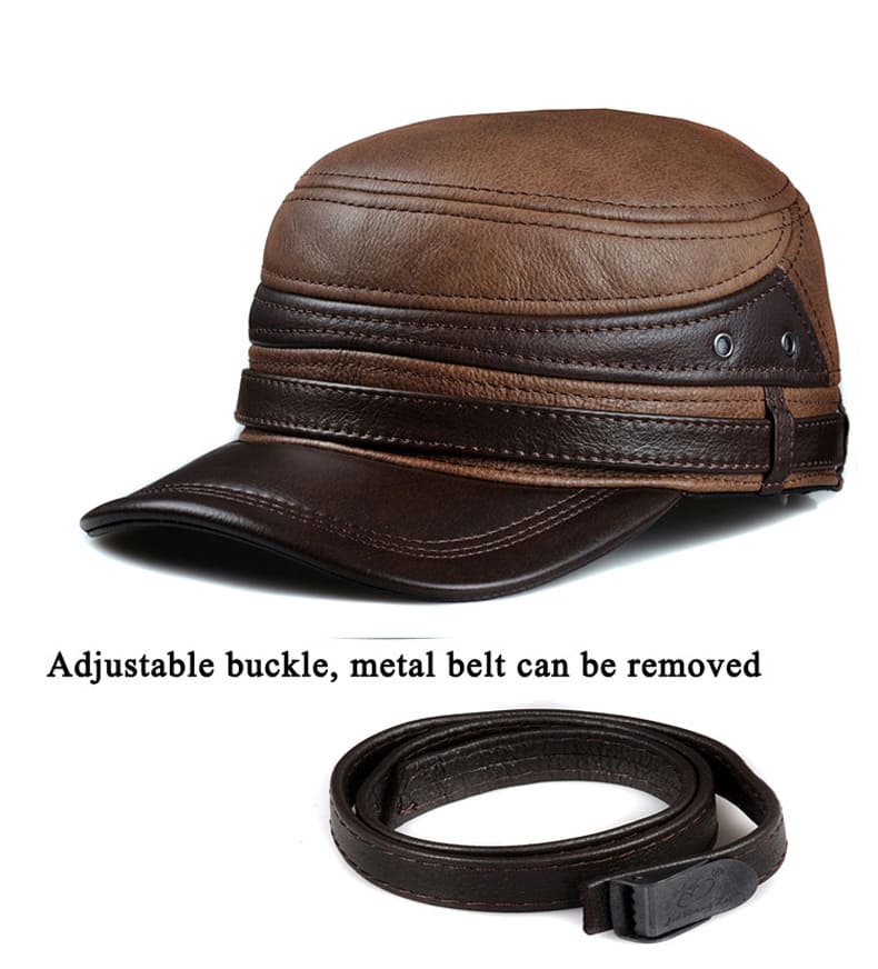 Denver Earflaps Genuine Leather Army Cap