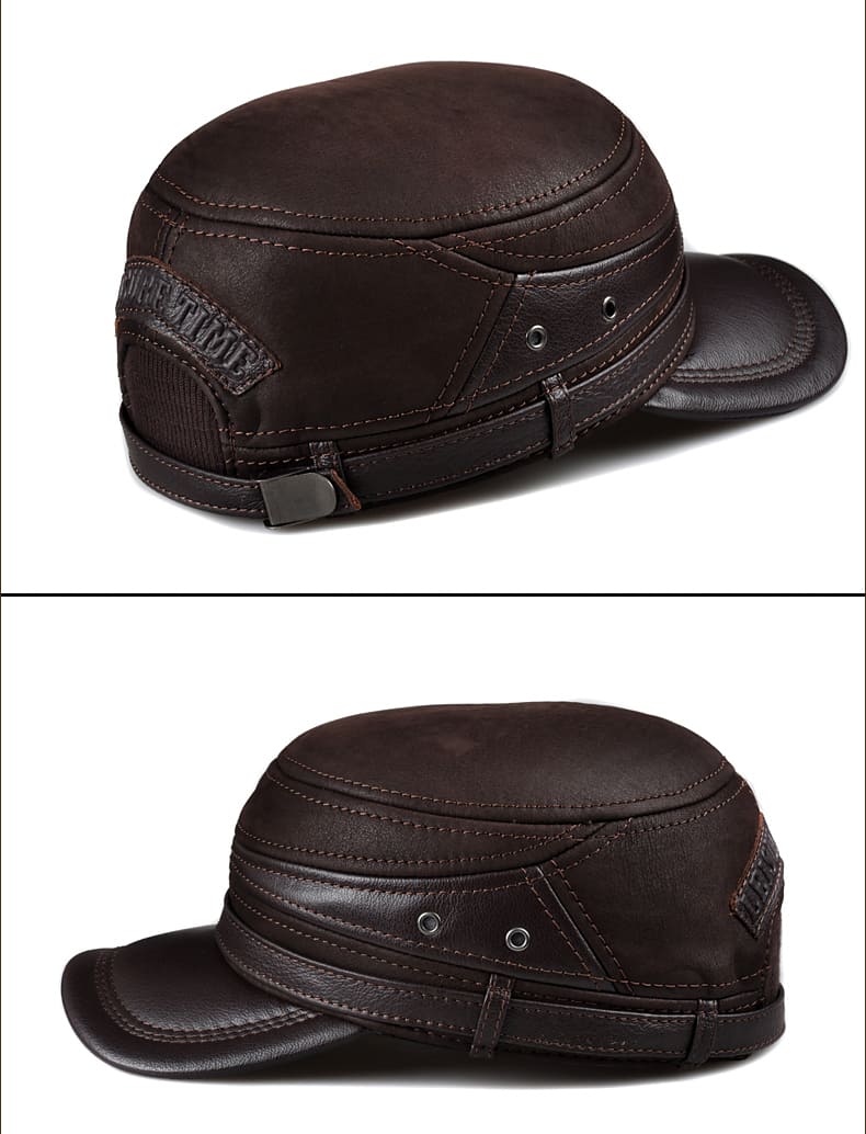 Denver Earflaps Genuine Leather Army Cap