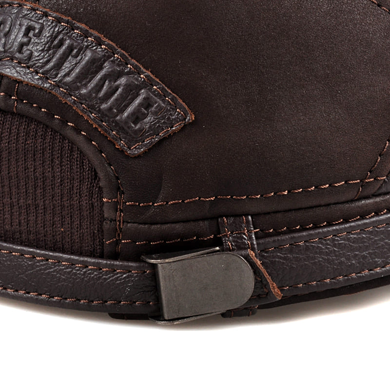 Denver Earflaps Genuine Leather Army Cap