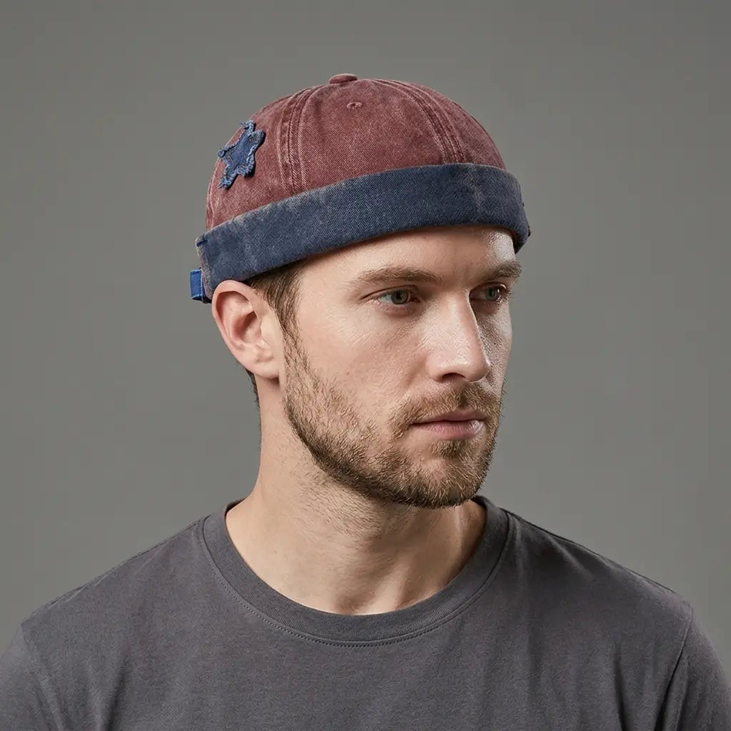 brimless-hat-retro-vintage-worn-unisex-adjustable
