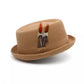 Diderot Feathers Wool Porkpie Hat