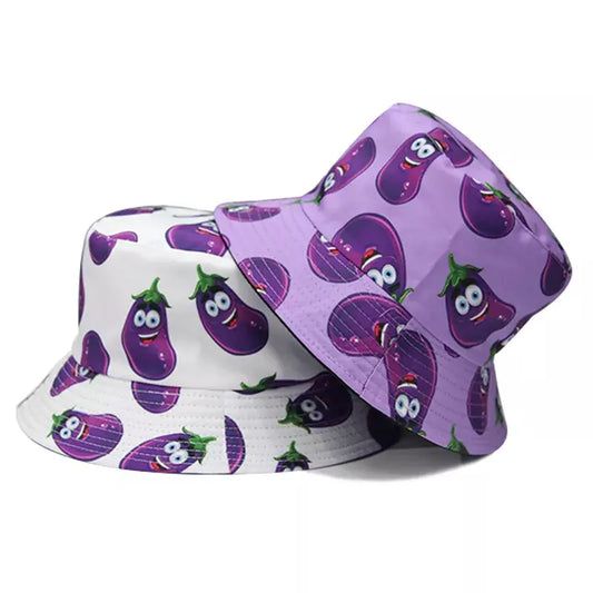 Eggplants Reversible Bucket Hat