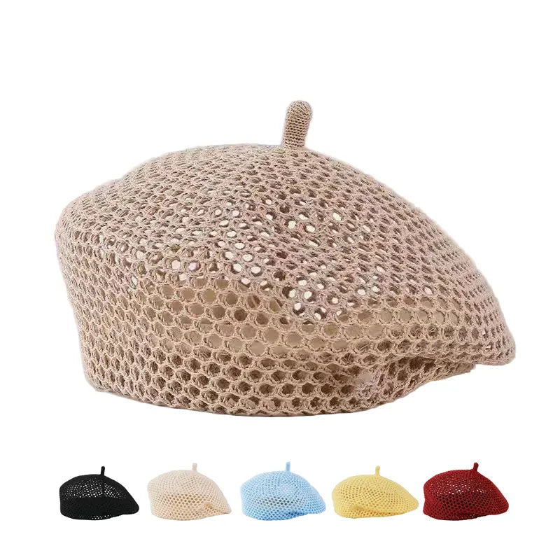 Elastic-French-Beret-Korean-Style-Sun-Breathable-Female-Girls