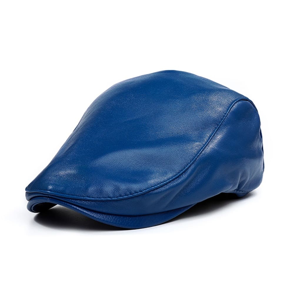 Fiore Genuine Leather Flat Cap