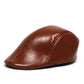 Frecher Leather Duckbill Flat Cap