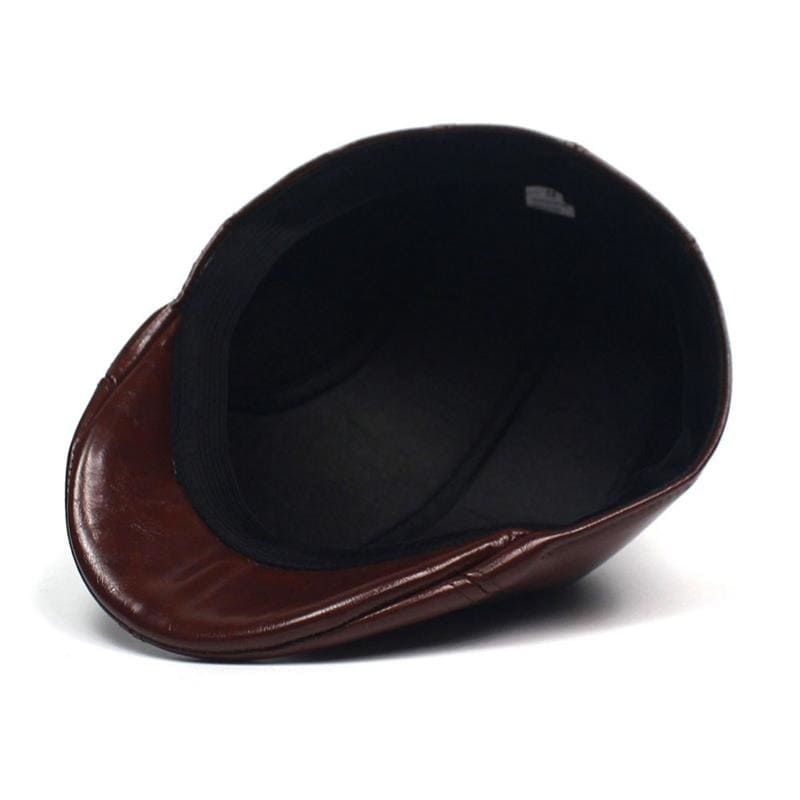 Frecher Leather Duckbill Flat Cap